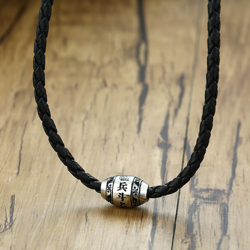 Chinese Style Jewelry Stainless Steel Nine-Character Mantra Pendant for Men