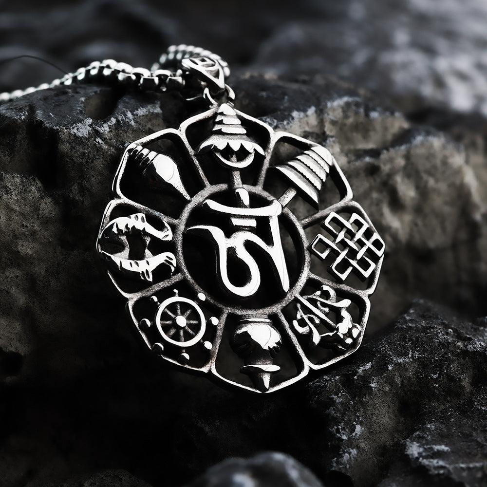 European And American Retro Stainless Steel Men's Pendant Necklace