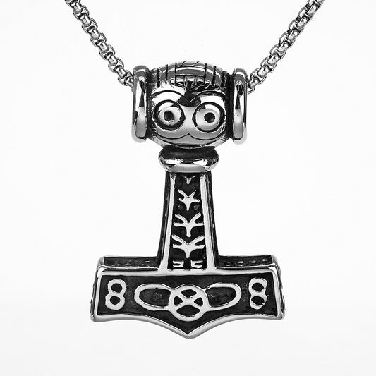 Hip-Hop European American Neckwear Viking Hammer Pendant Necklace