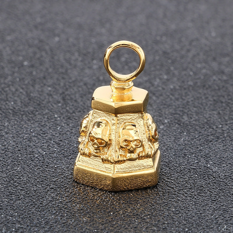 Planderful Ghost Head Pendant For Men Punk Skull Necklace