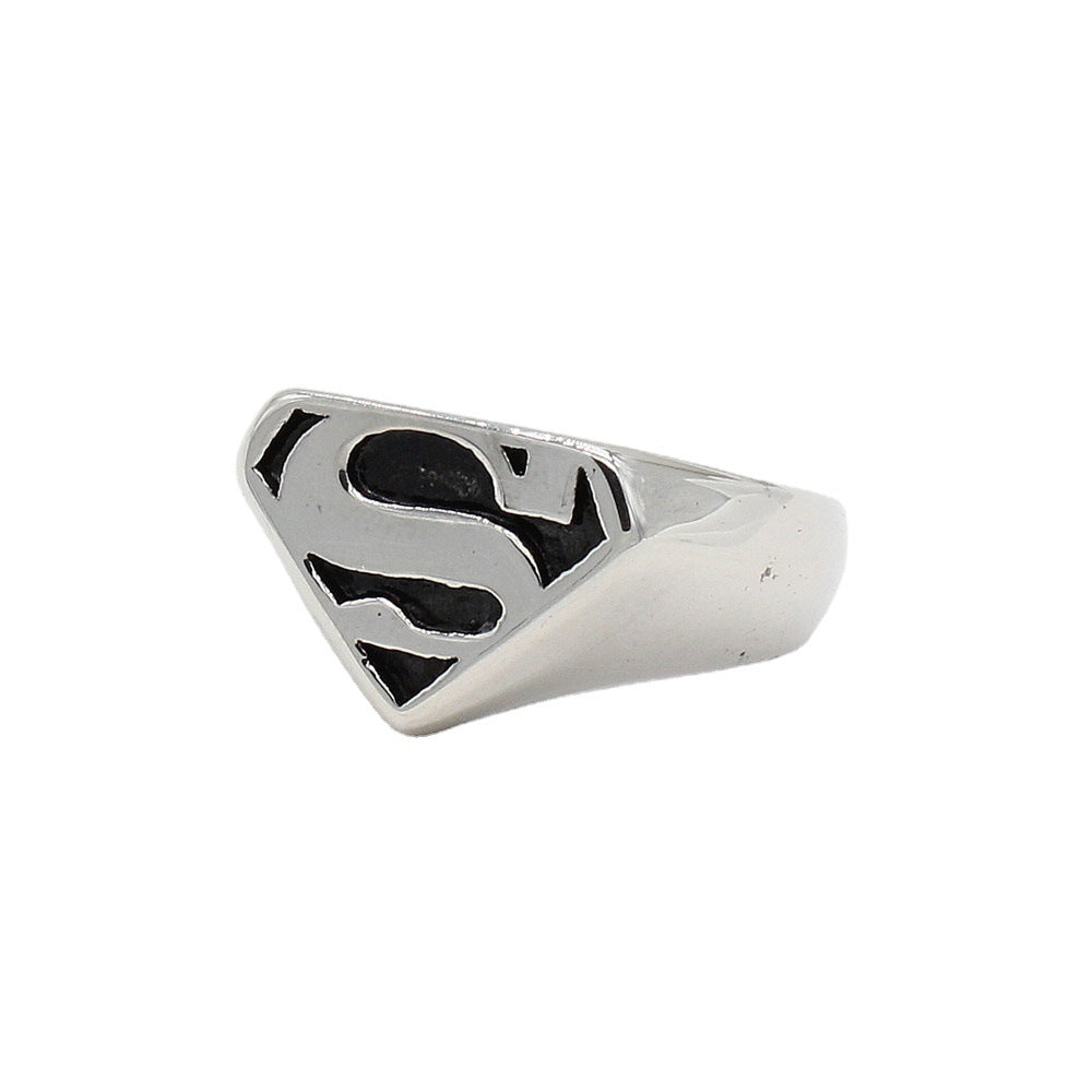 Superman Titanium Steel Ring for Men - European and American Fashion