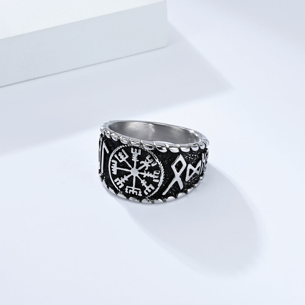 Planderful Viking Ring For Men Durable Rune Jewelry