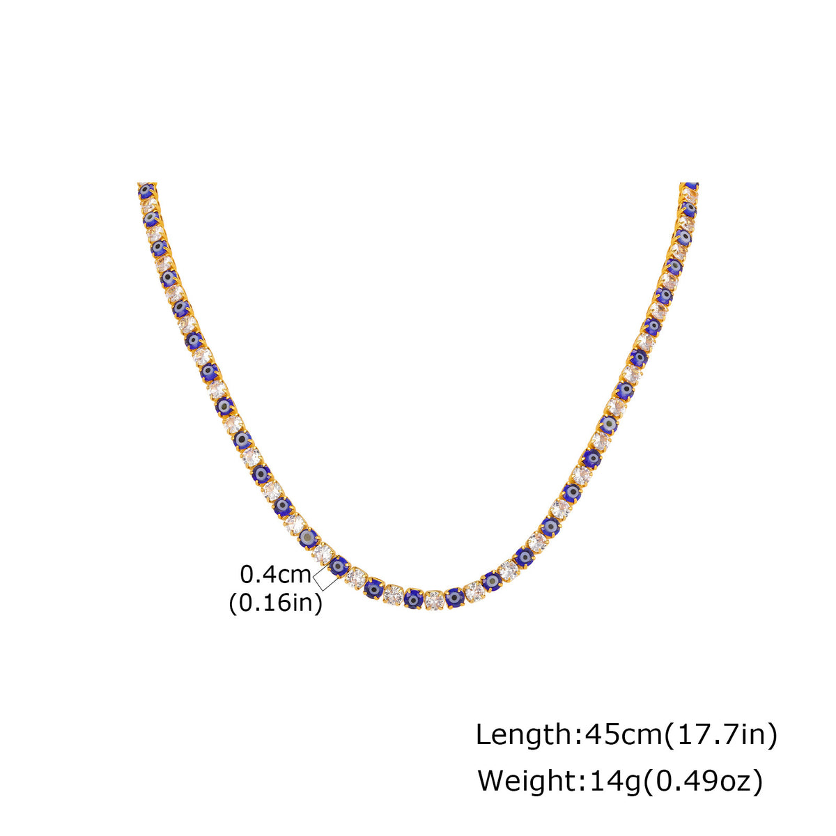 Devil's Eye Zircon Copper Bracelet Unisex