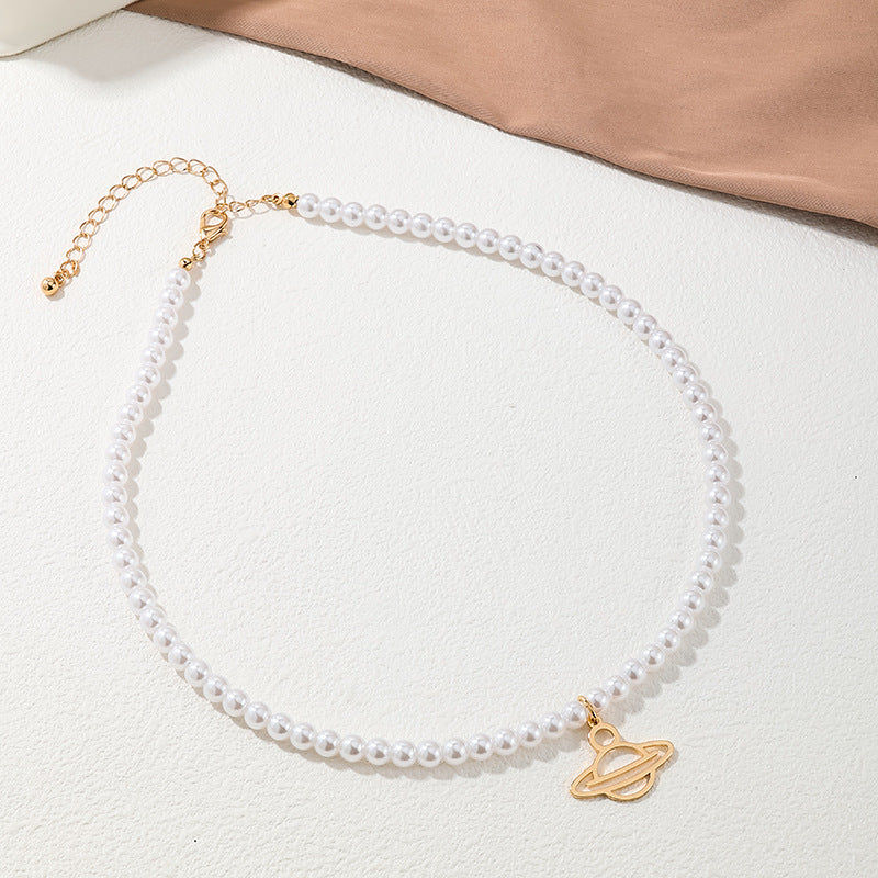 Retro Pearl Planet Necklace from Vienna Verve Collection