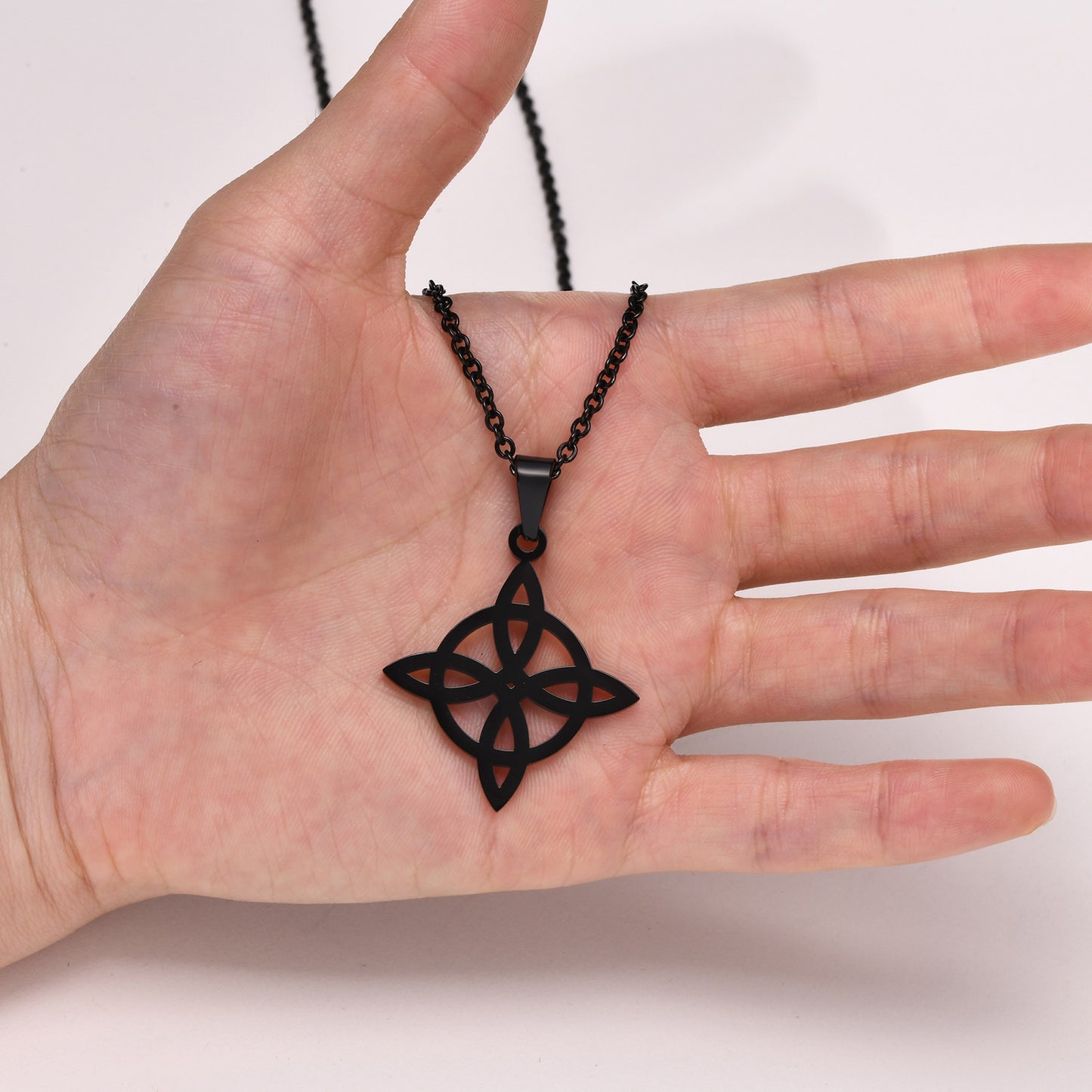 Stainless Steel Celtic Knot Pendant Black Men for Men