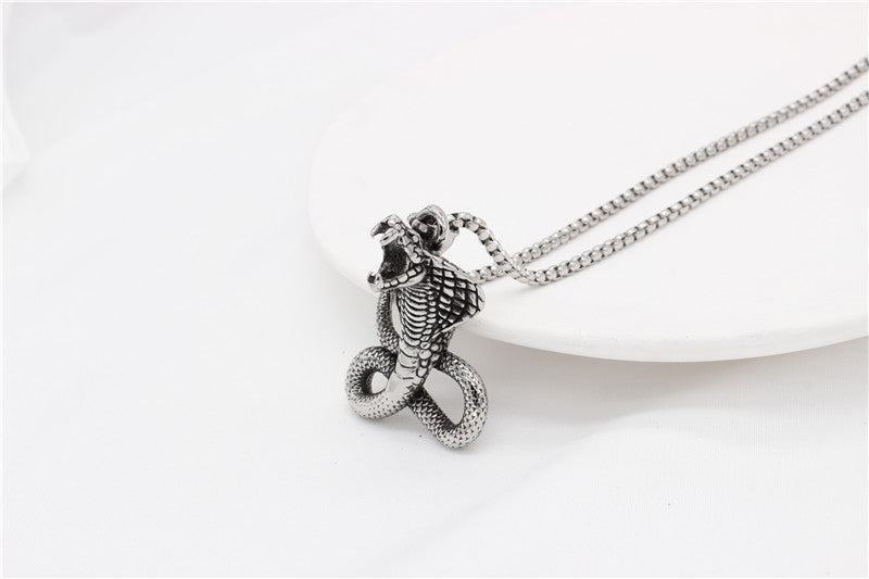 Cobra King Titanium Pendant For Men And Women Retro Hip Hop Statement By Planderful