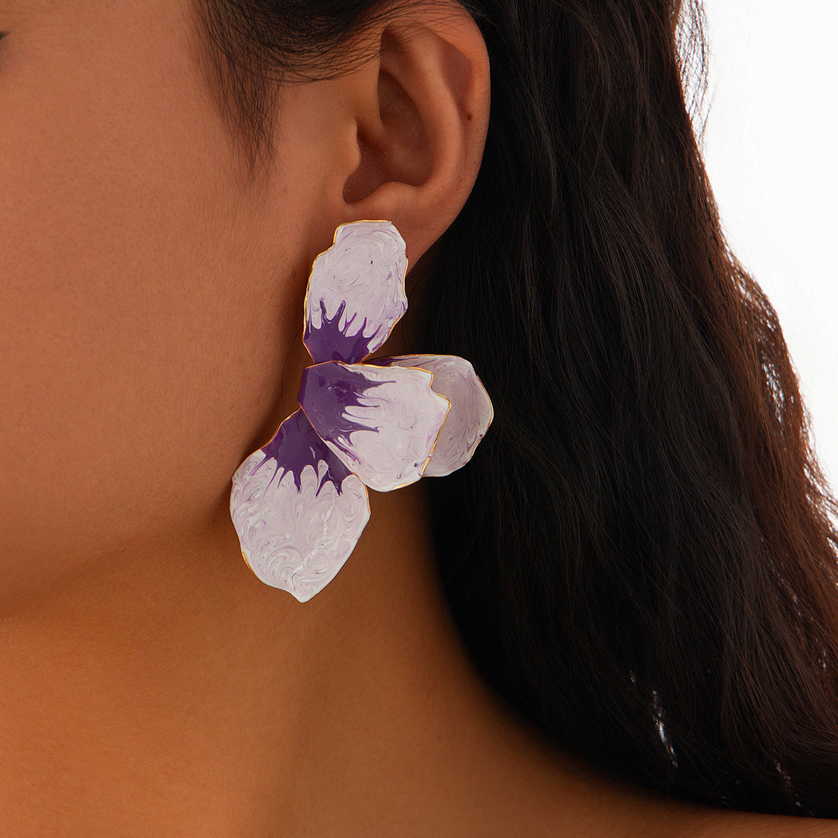 Planderful Vienna Verve Stud Earrings For Women Versatile Metal Statement Jewelry