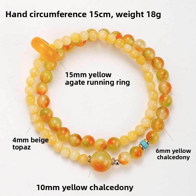 Chalcedony Agate Jadeite Bracelet