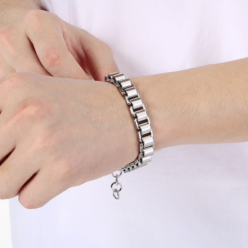 Planderful Personalized Bamboo Chain Bracelet For Men