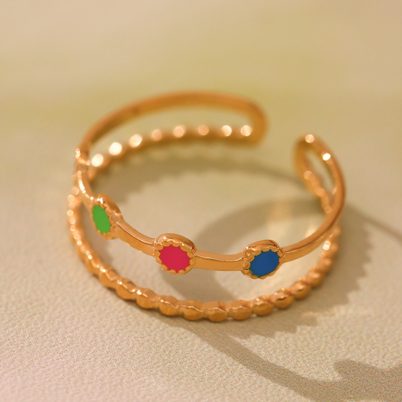 Planderful Dopamine Drip Devils Eye Bracelet Ring Set Women