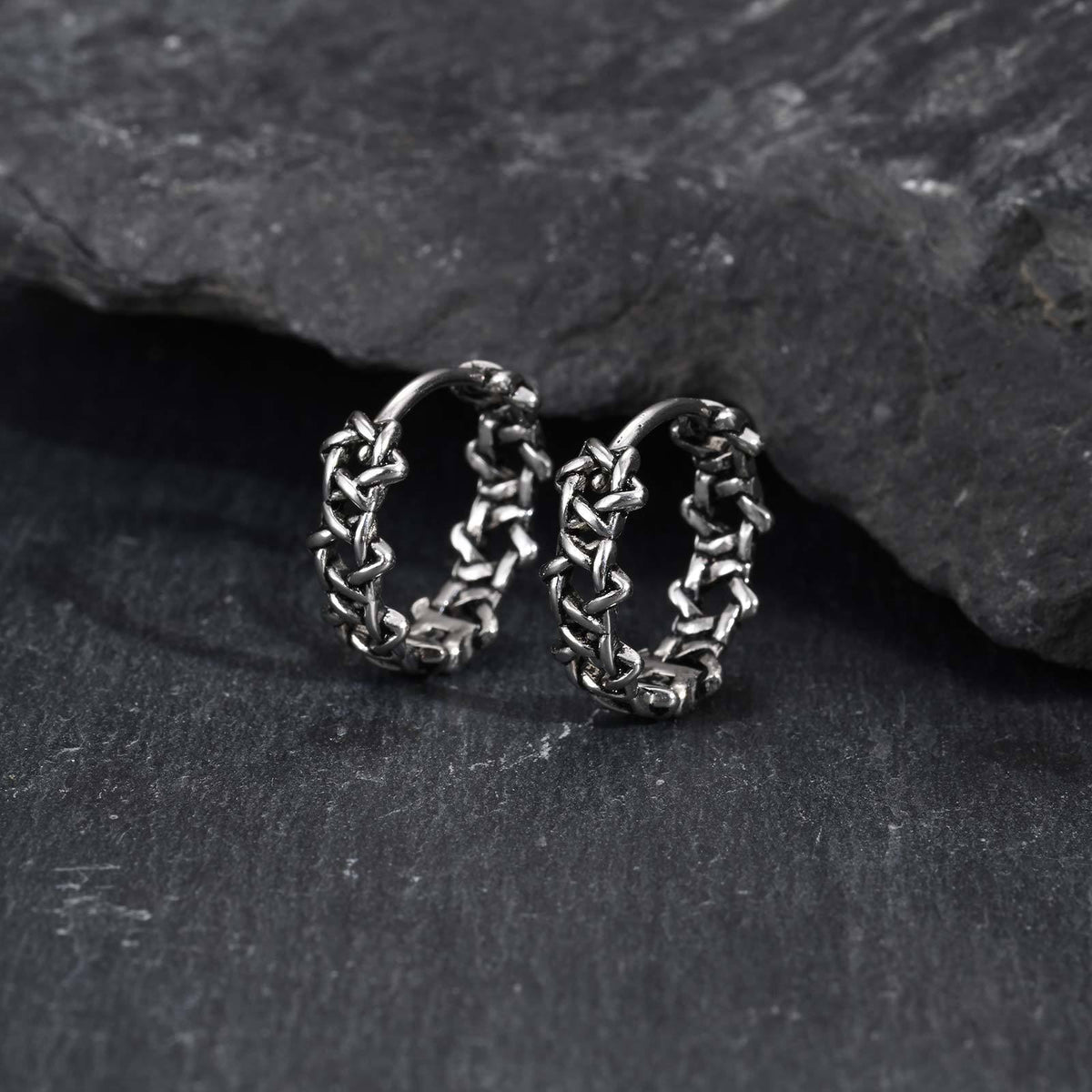 Stainless Steel Cross Vintage Punk Earrings