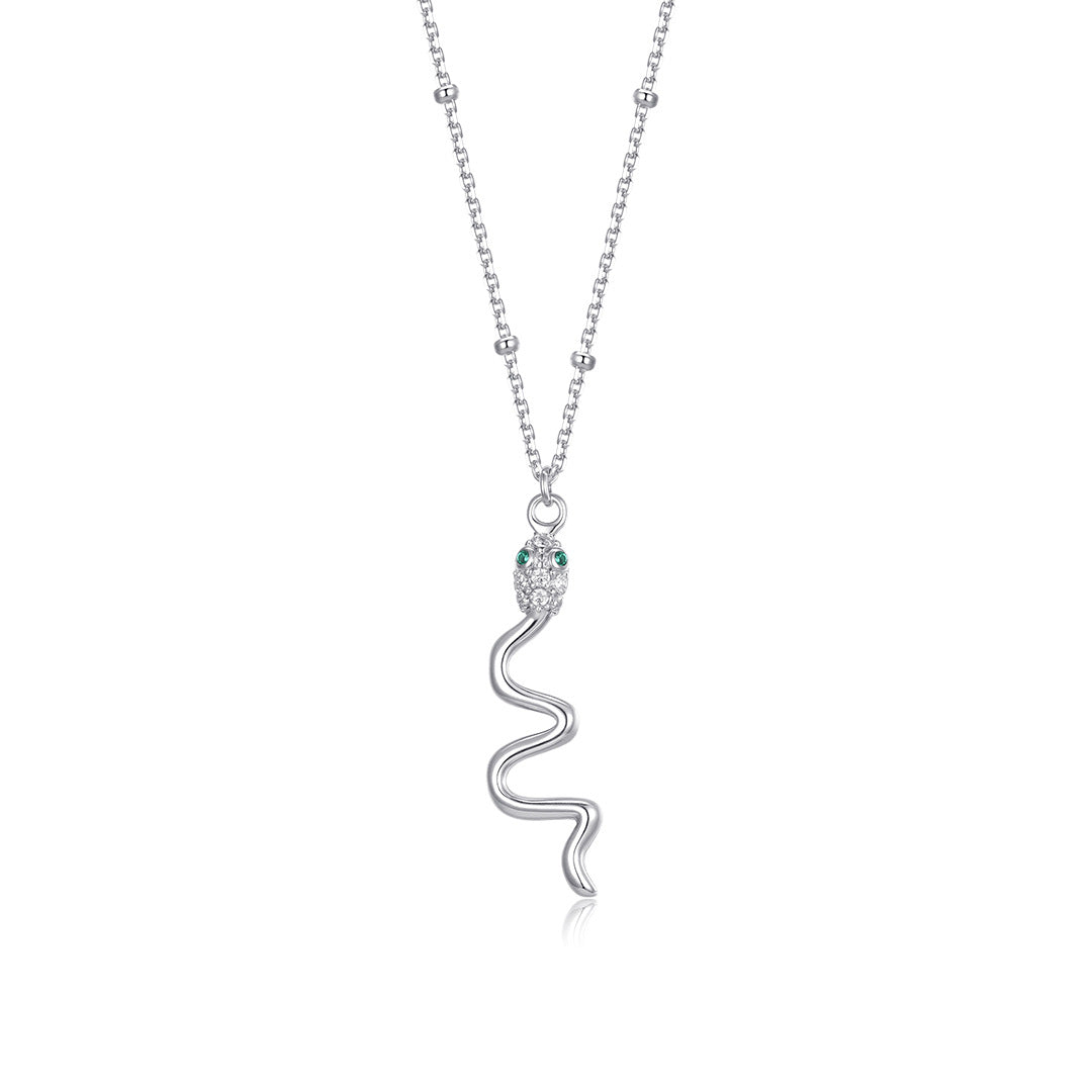 S925 Sterling Silver Spirit Snake Necklace