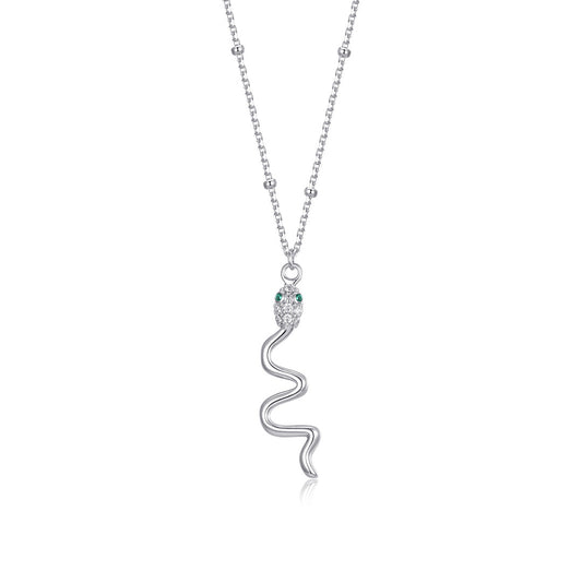 S925 Sterling Silver Spirit Snake Necklace