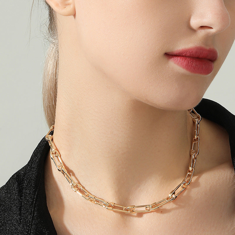 Handcrafted Minimalist Metal Paper Clip Necklace - Vienna Verve Collection