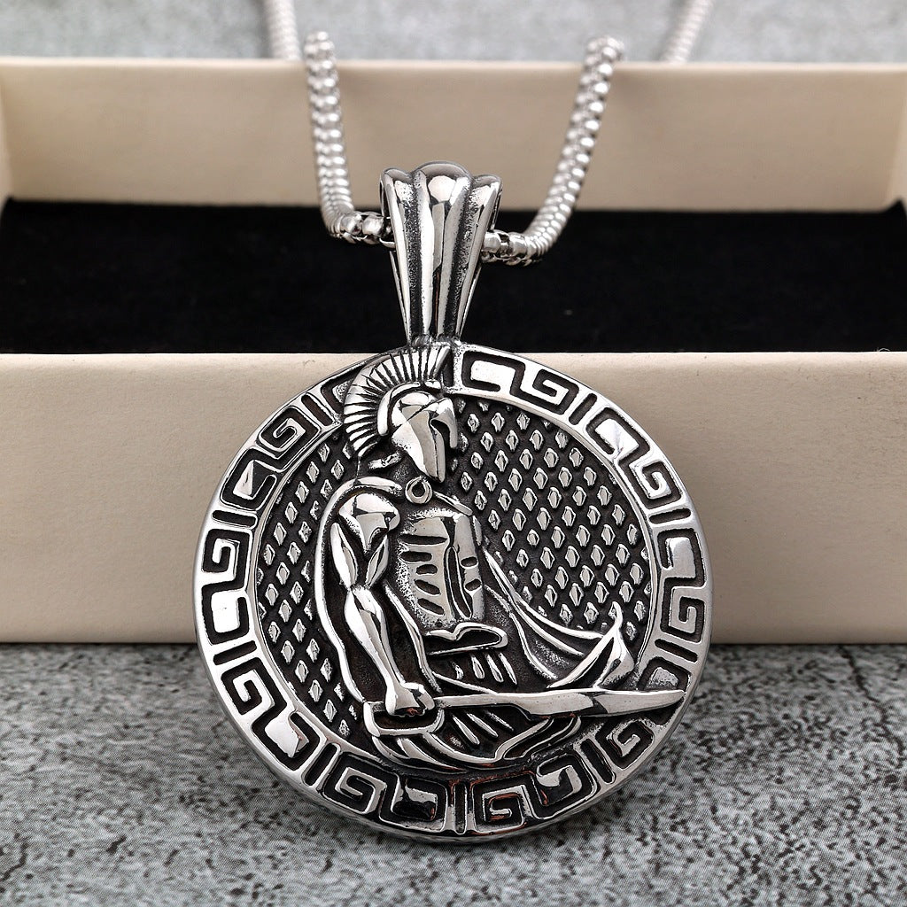 Vintage Stainless Steel Men's Pendant Necklace