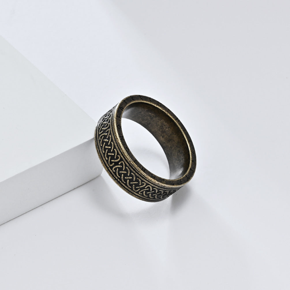 Steel Ring – Vintage Nordic Viking Celtic Knot
