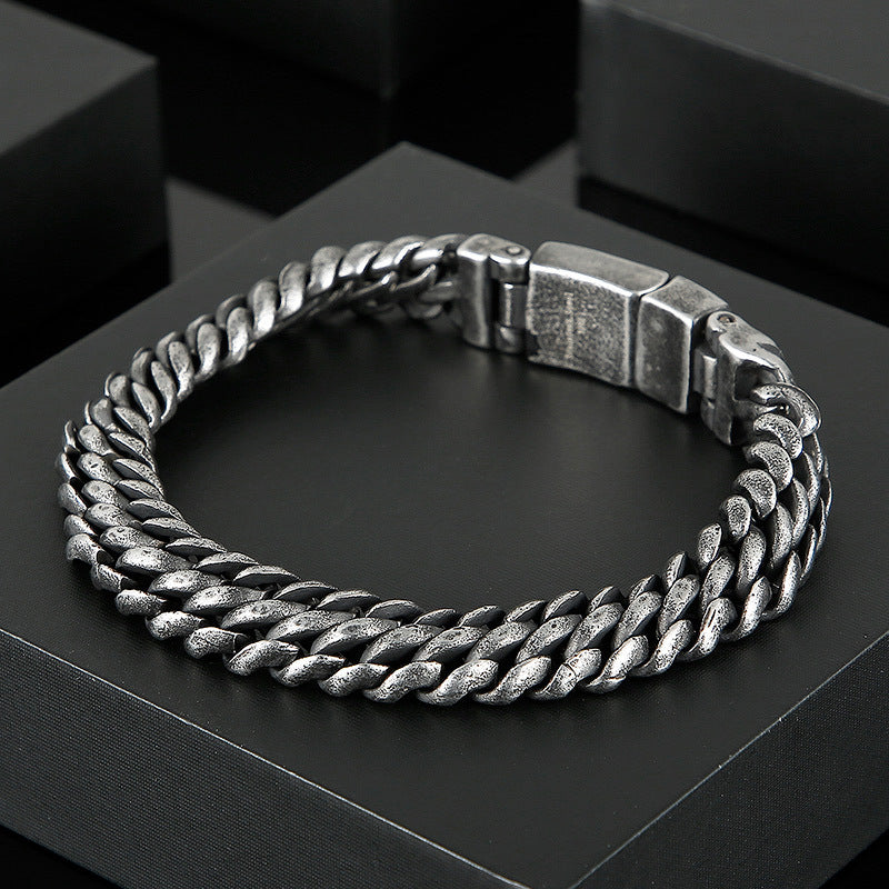 Mesh Stainless Steel Buckle Men's Bracelet