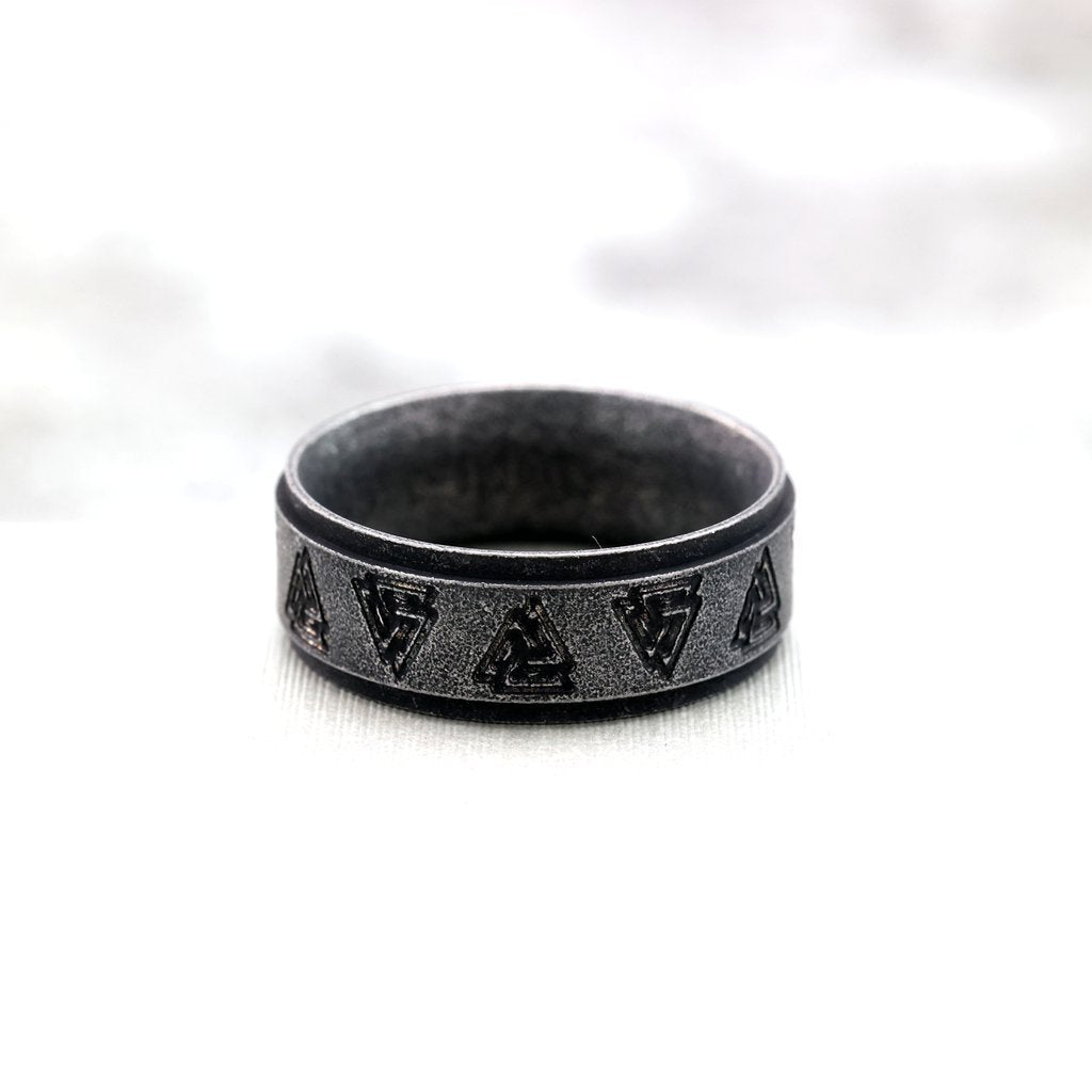 Vintage Viking Stainless Steel Men's Ring