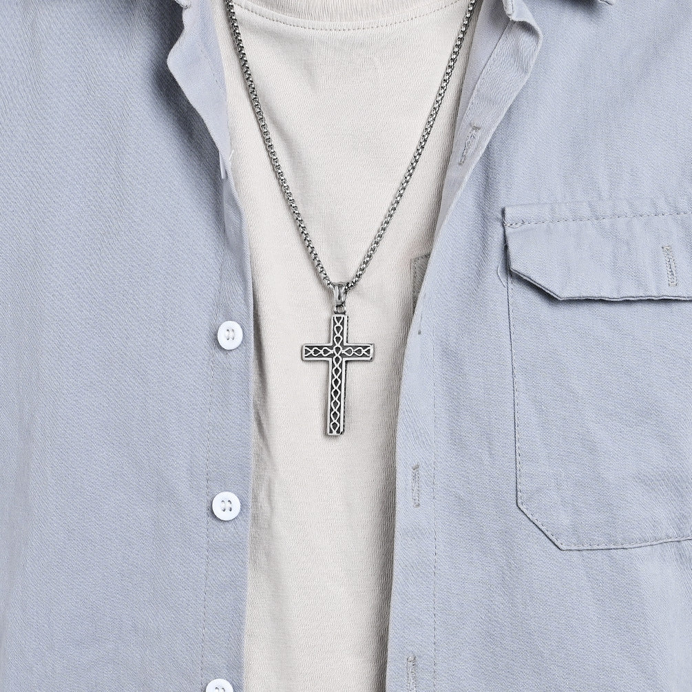 Timeless Titanium Steel Cross Necklace for Every Occasion