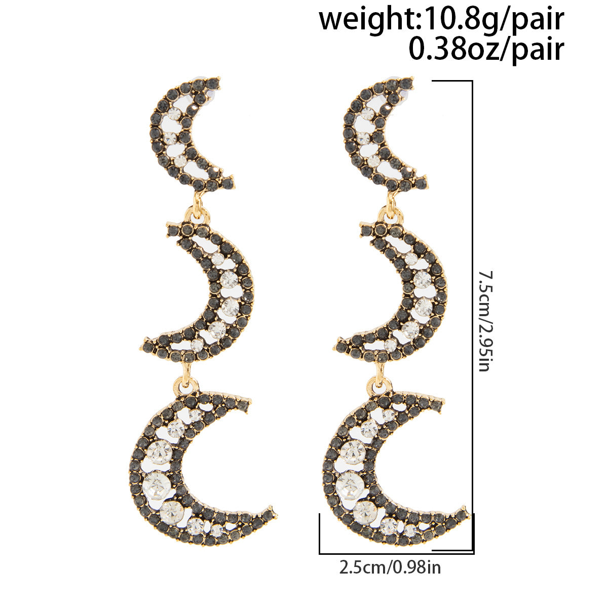 Planderful Ethnic Sun Moon Star Fringed Long Stud Earrings Imitation Pearl Versatile Statement Jewelry For Women