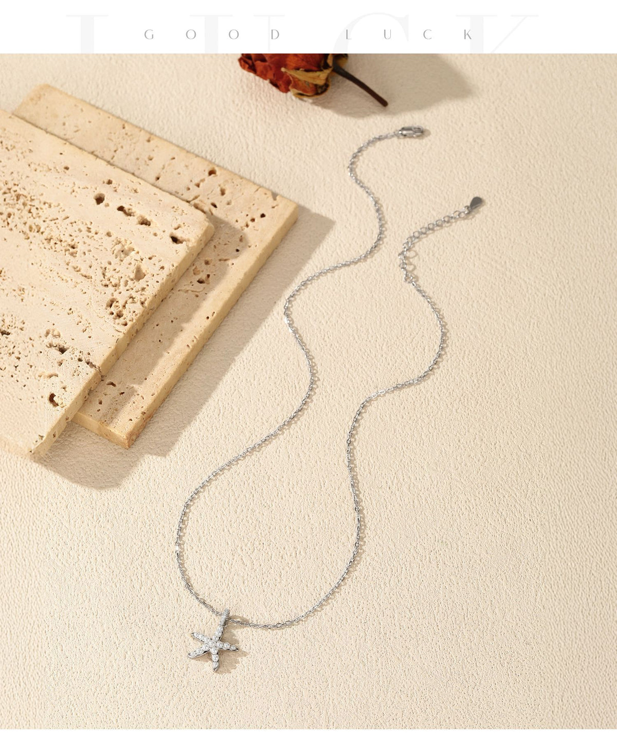 925 Sterling Silver Starfish Pearl Necklace