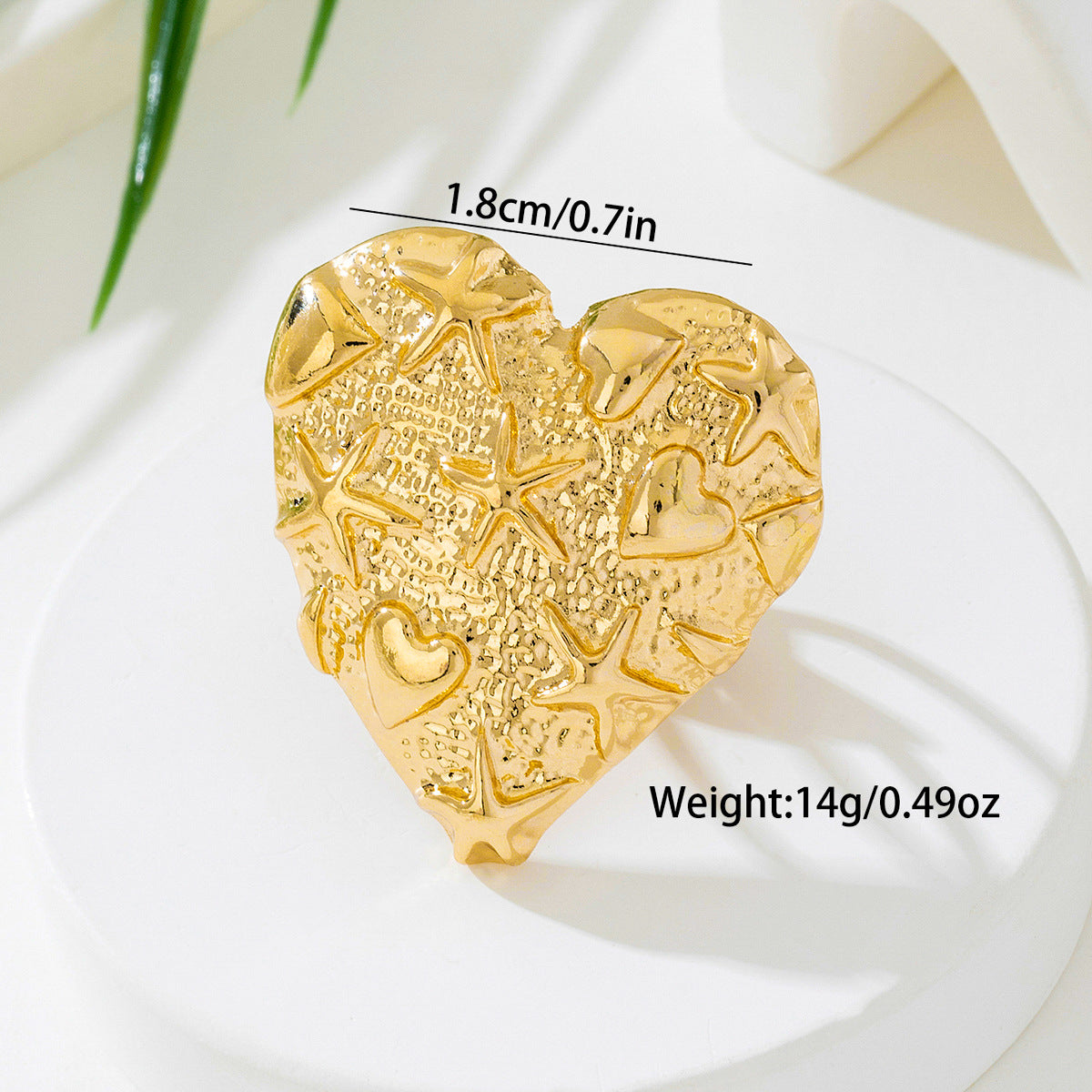 Stylish Metal Love Ring for Women by Planderful