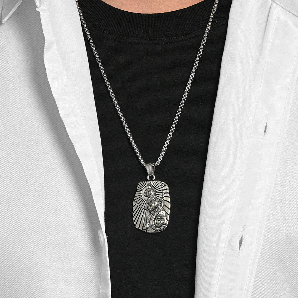 Stainless Steel Vintage Cat Necklace