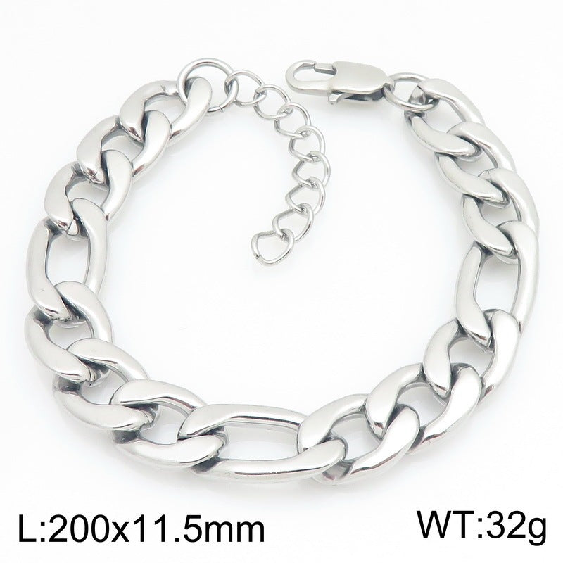 Figaro Titanium Steel Bracelet – Daily Unisex Neutral Wind Element Chain Nk Chain Bracelet