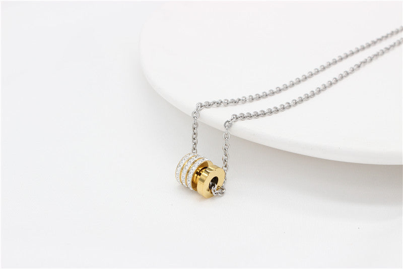 Zircon Bead Pendant For Women Elegant Inlaid Sparkle European American Style Planderful Everyday Genie