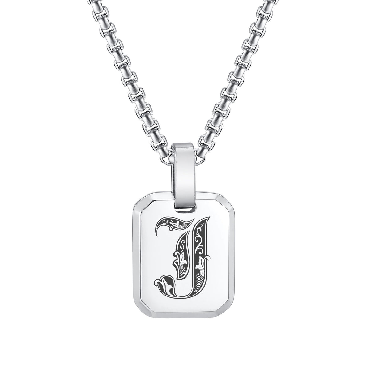 Stainless Steel Initial Letter & Blank Pendants