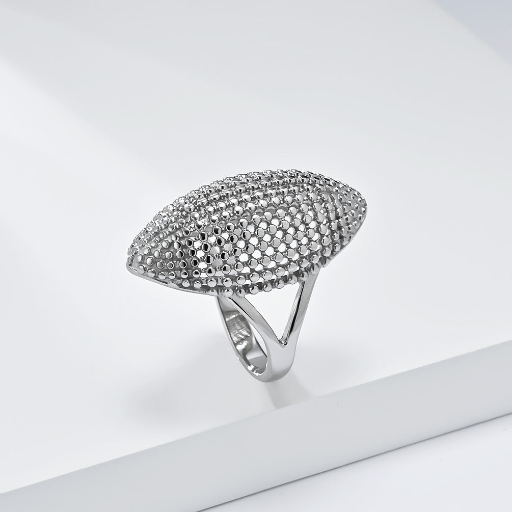 European and American Exaggerated French High-End K Gold Ring