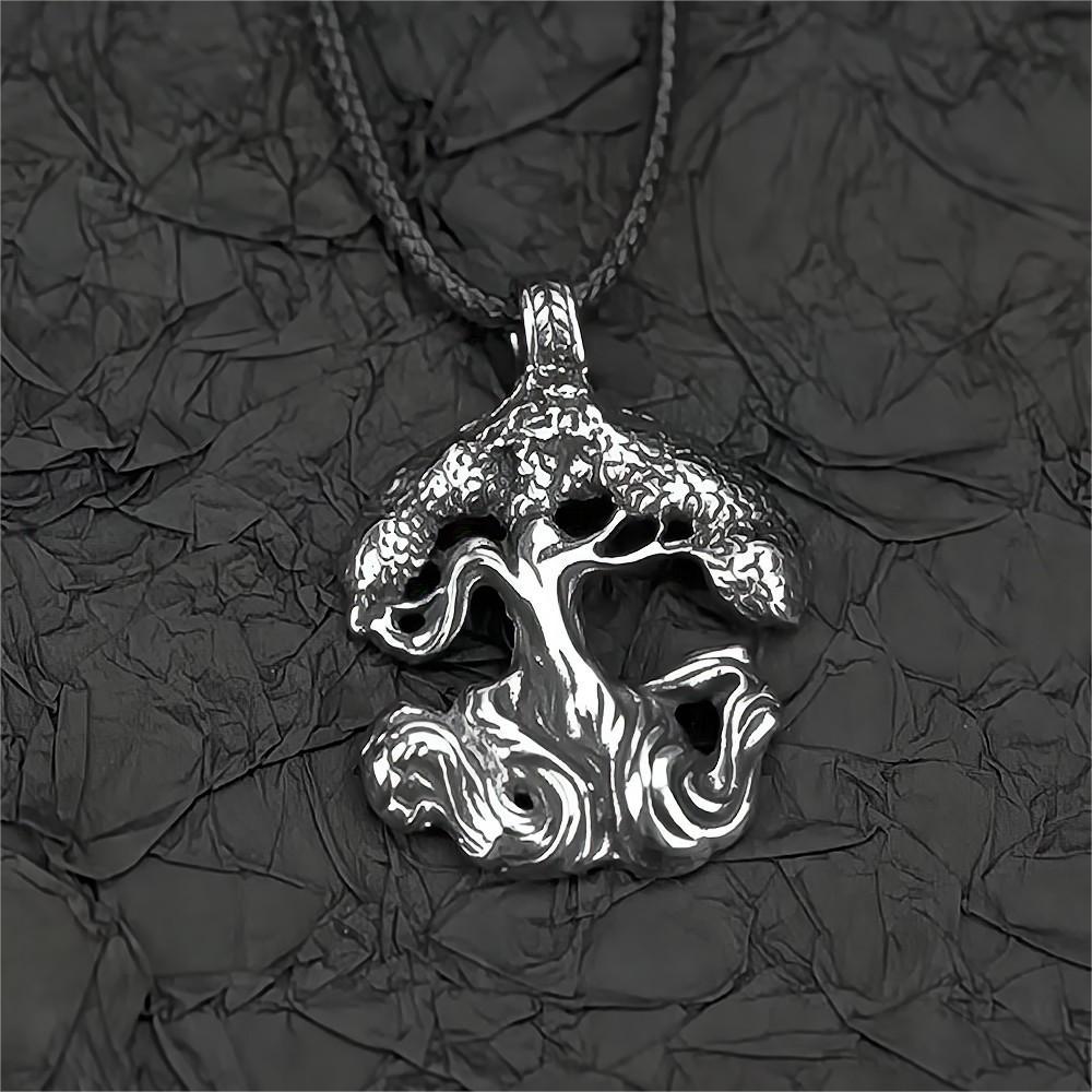 European And American Jewelry Wholesale Titanium Steel Men's Pendant Necklace Retro Tree Of Life Pendant For Men