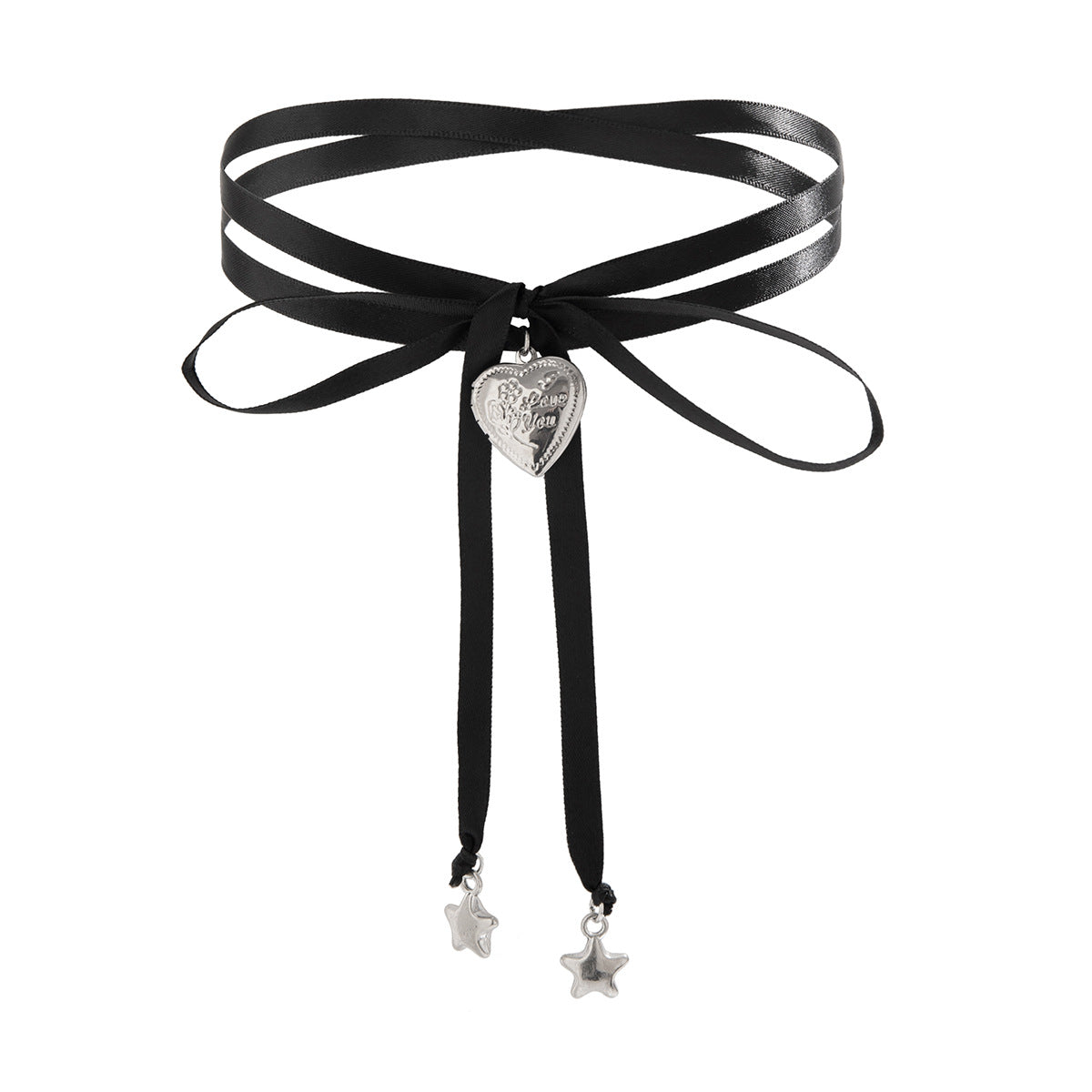 European and American Cross-Border Jewelry: Adjustable Choker Necklace with Heart Star Pendant for Women