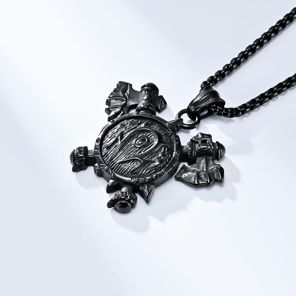 Planderful Vikings Tomahawk Pendant Necklace For Nordic Vintage Punk Street Style Enthusiasts