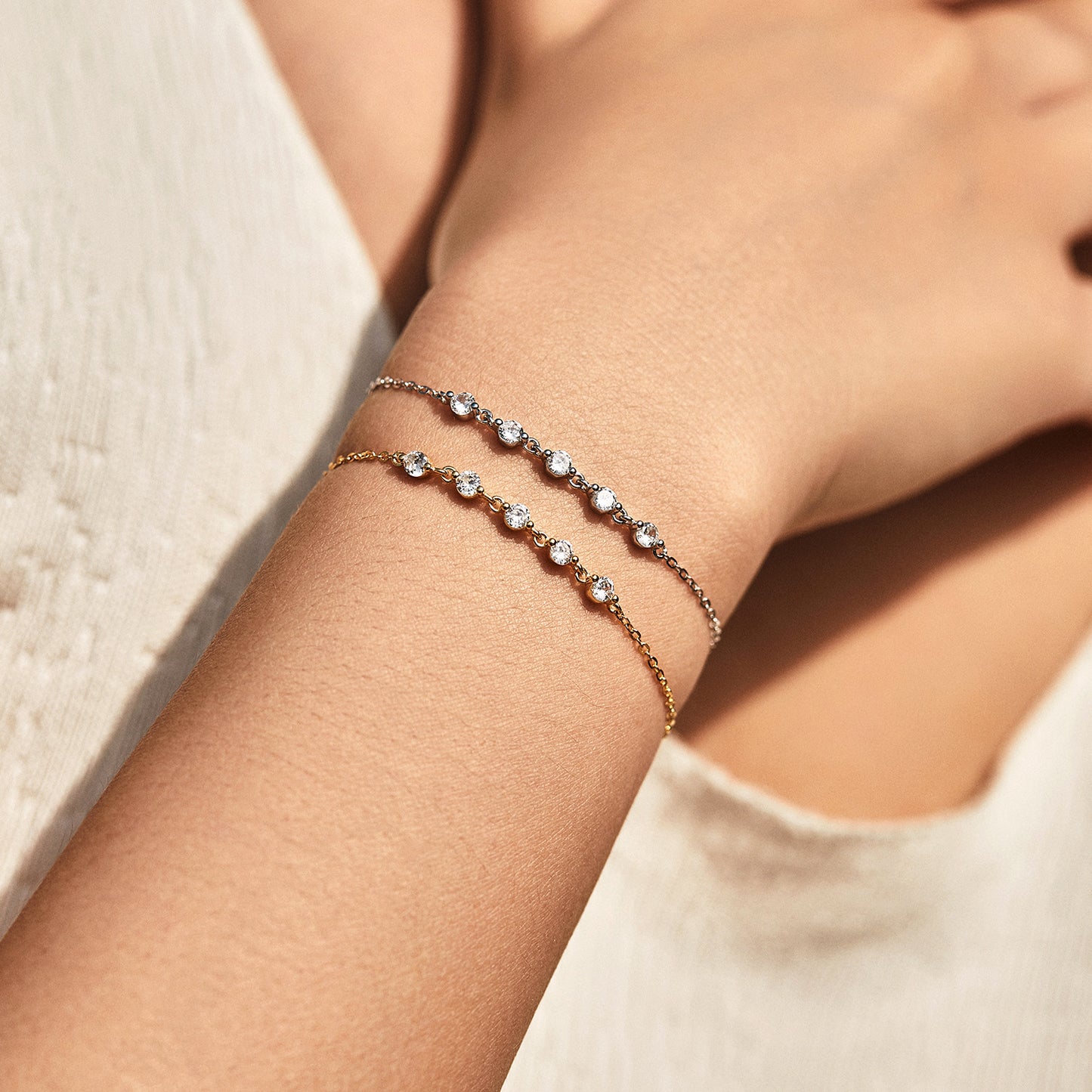 Planderful Everyday Genie Bracelet – Elegant Sterling Silver with Flash Zircon