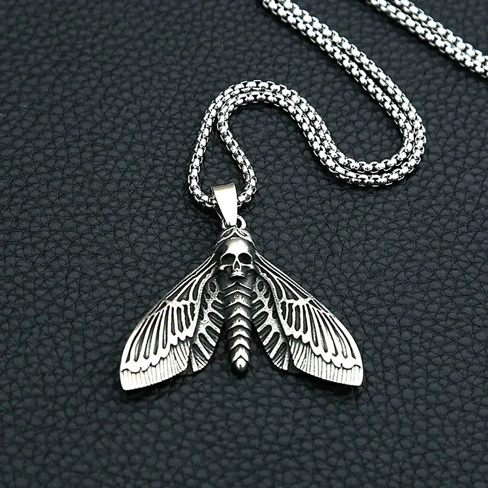 Gothic Skull Stainless Steel Men's Pendant Necklace
