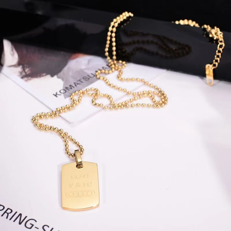 Planderful Jewelry Everyday Genie Couple Necklace With Letter Pendant In Steel Chain