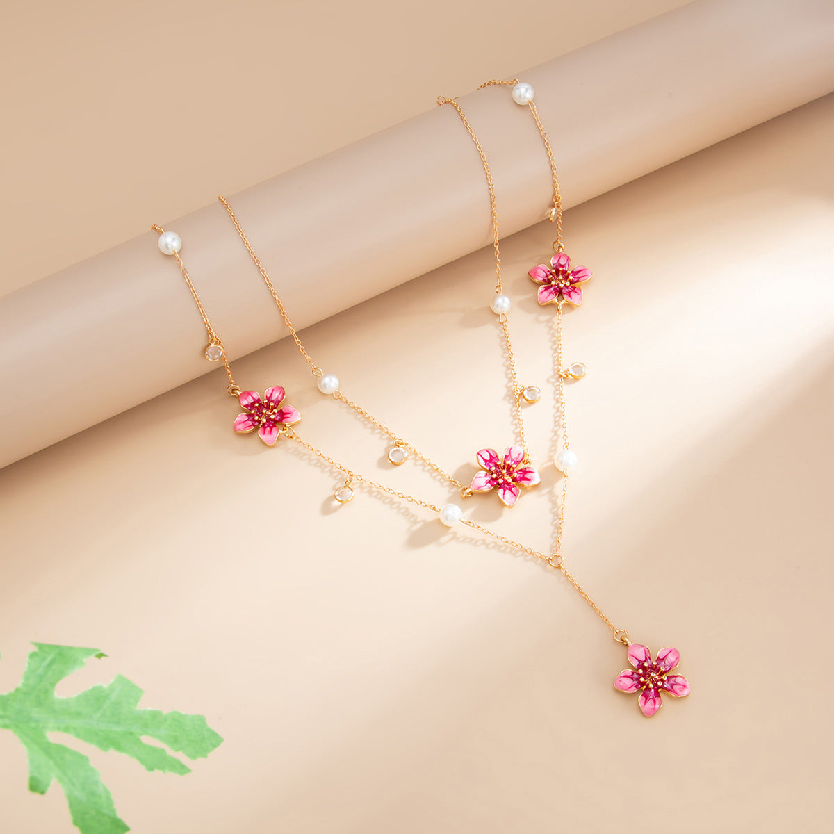 Bohemian Flower Pearl-Style Necklace