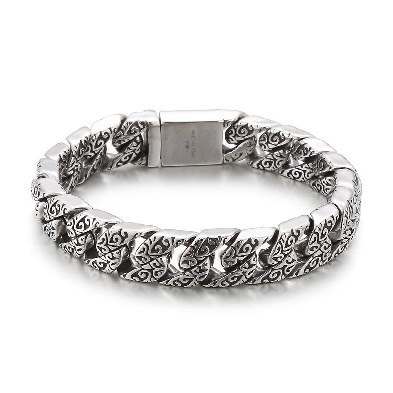 Old & – Flower Men's Titanium Steel Bracelet Hair