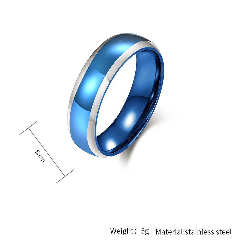 Planderful Everyday Genie Two Tone Titanium Steel Ring Light Sensitive Unisex Jewelry