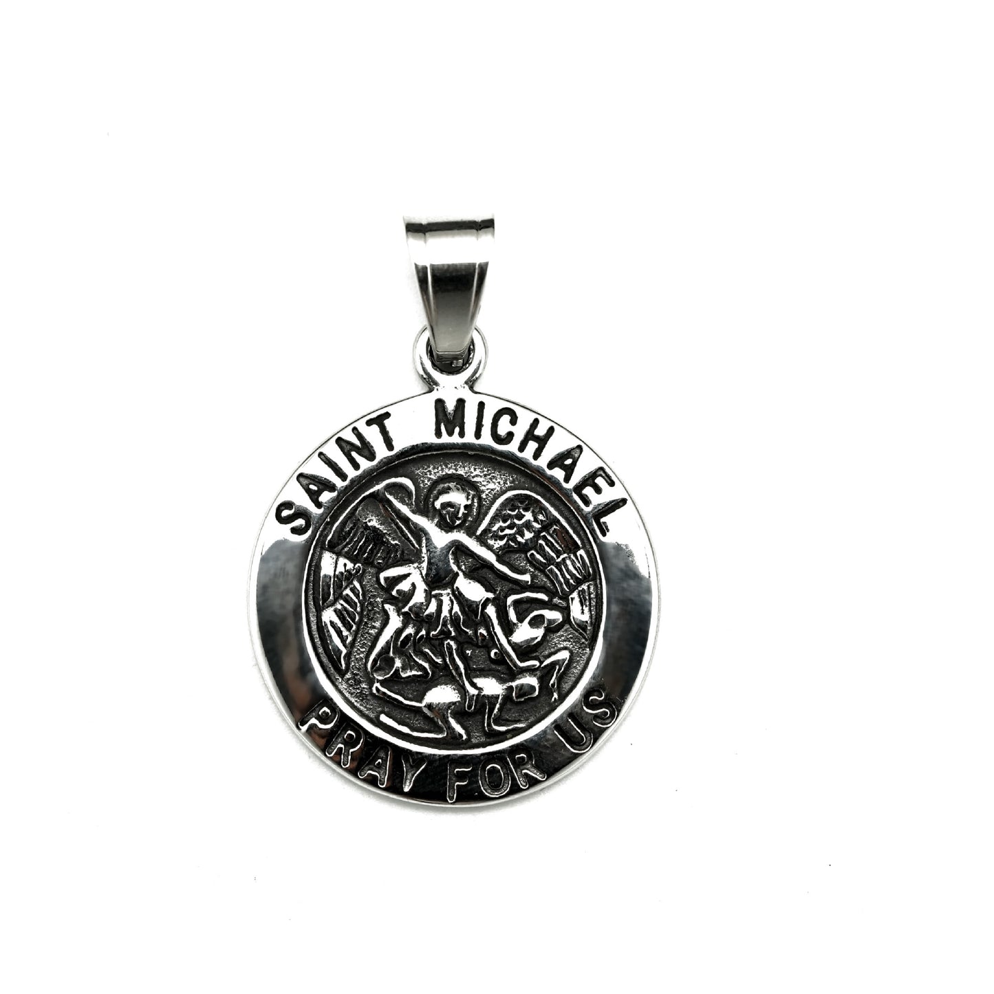 Steel Necklace - Dainty Archangel Pendant By Planderful
