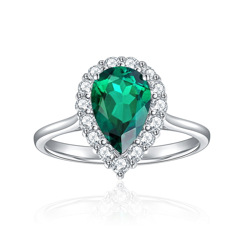 Cross-Border Foreign Trade 1.5 Carat Lab Grown Emerald Ring