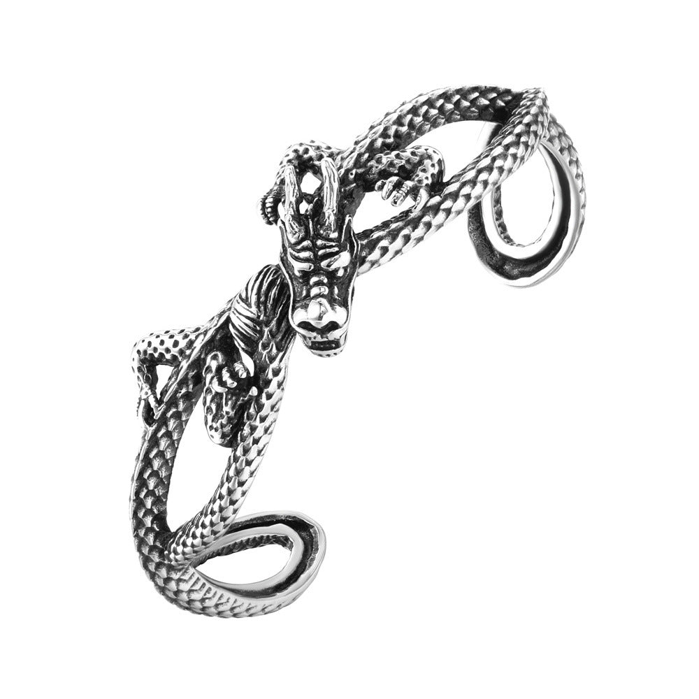 Planderful Everyday Genie – European and American Retro Skull Titanium Steel Bracelet for Men