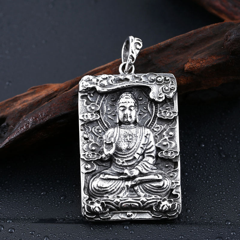 Ethnic Wholesale Jewelry, Titanium Steel Buddha Segamuni Pendant, Custom Men's Accessory