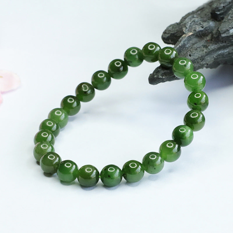 Fortune's Favor Sterling Silver Jade Bracelet