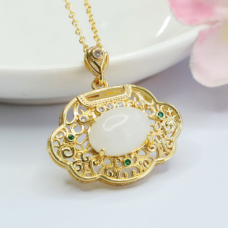 Empress Jade Ruyi Lock Pendant - Palace Collection