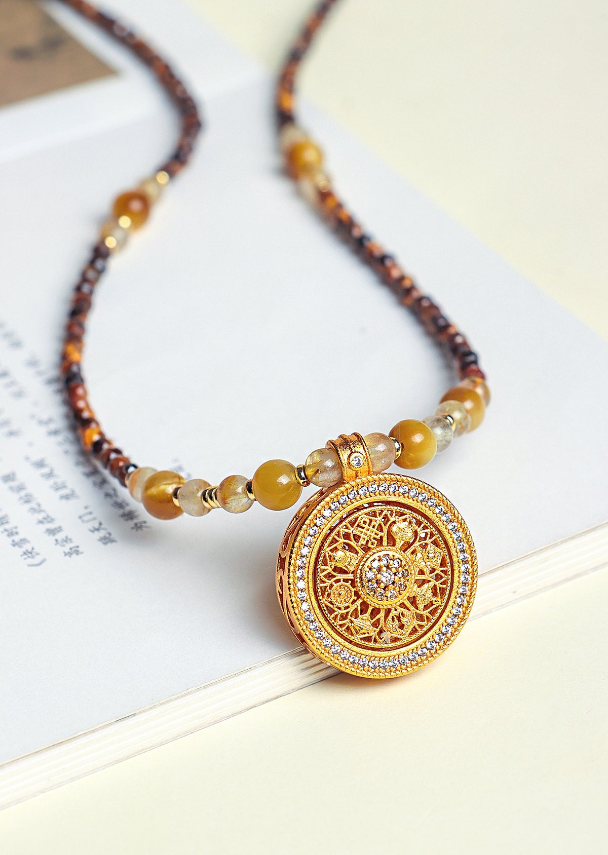 Crystal Eye Pendant Necklace