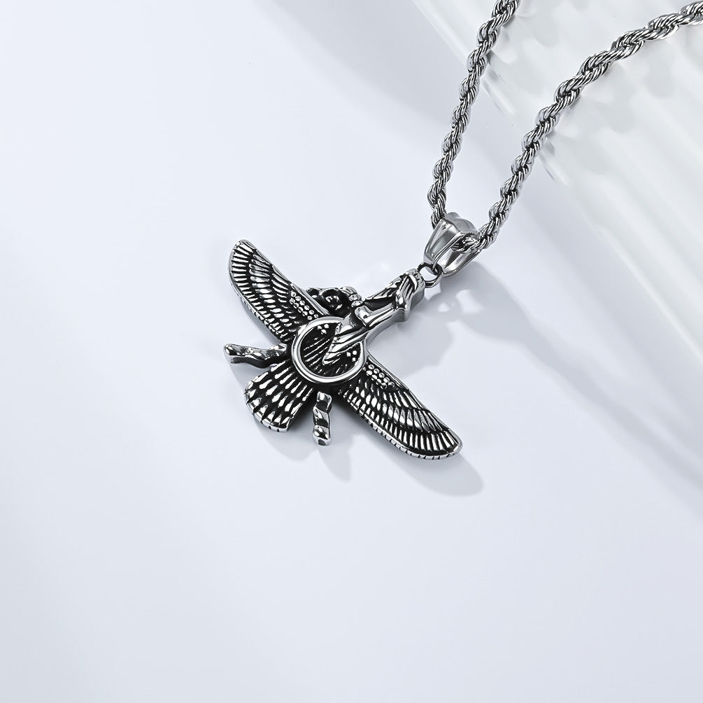 Faravahar Necklace Planderful Steel Pendant Zoroastrian