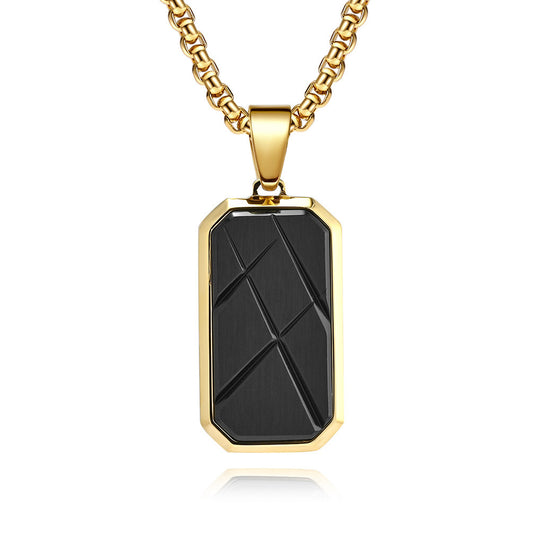 Planderful Military Pendant Necklace Durable Steel For Men