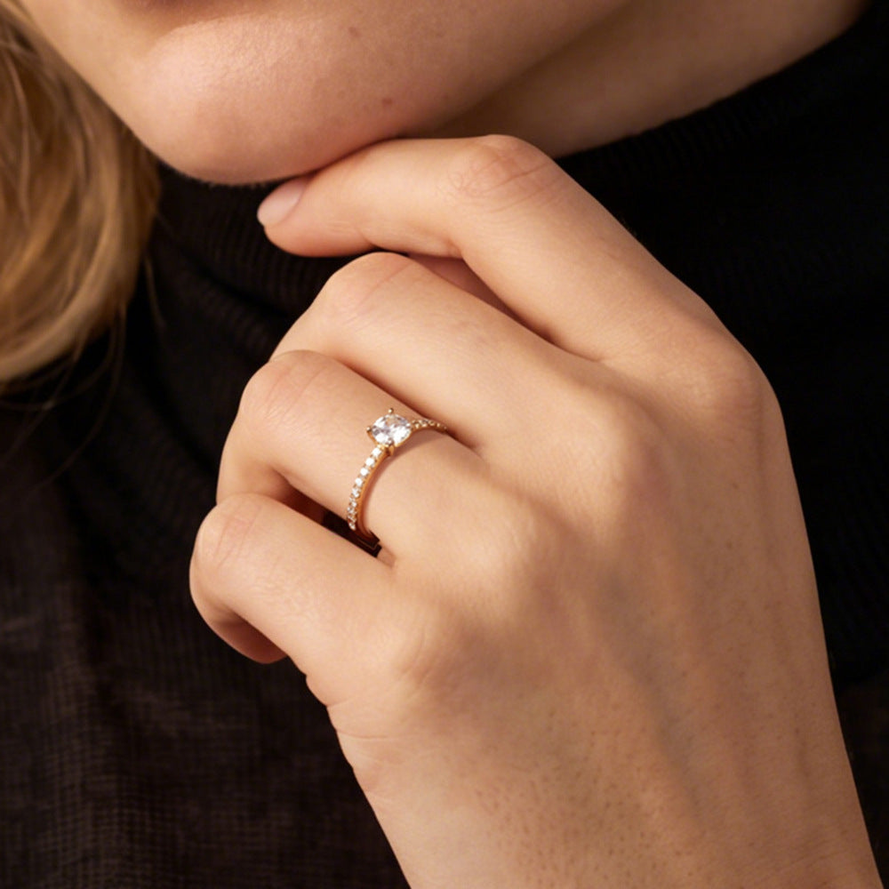 S925 Sterling Silver Zircon Ring Sense Ring